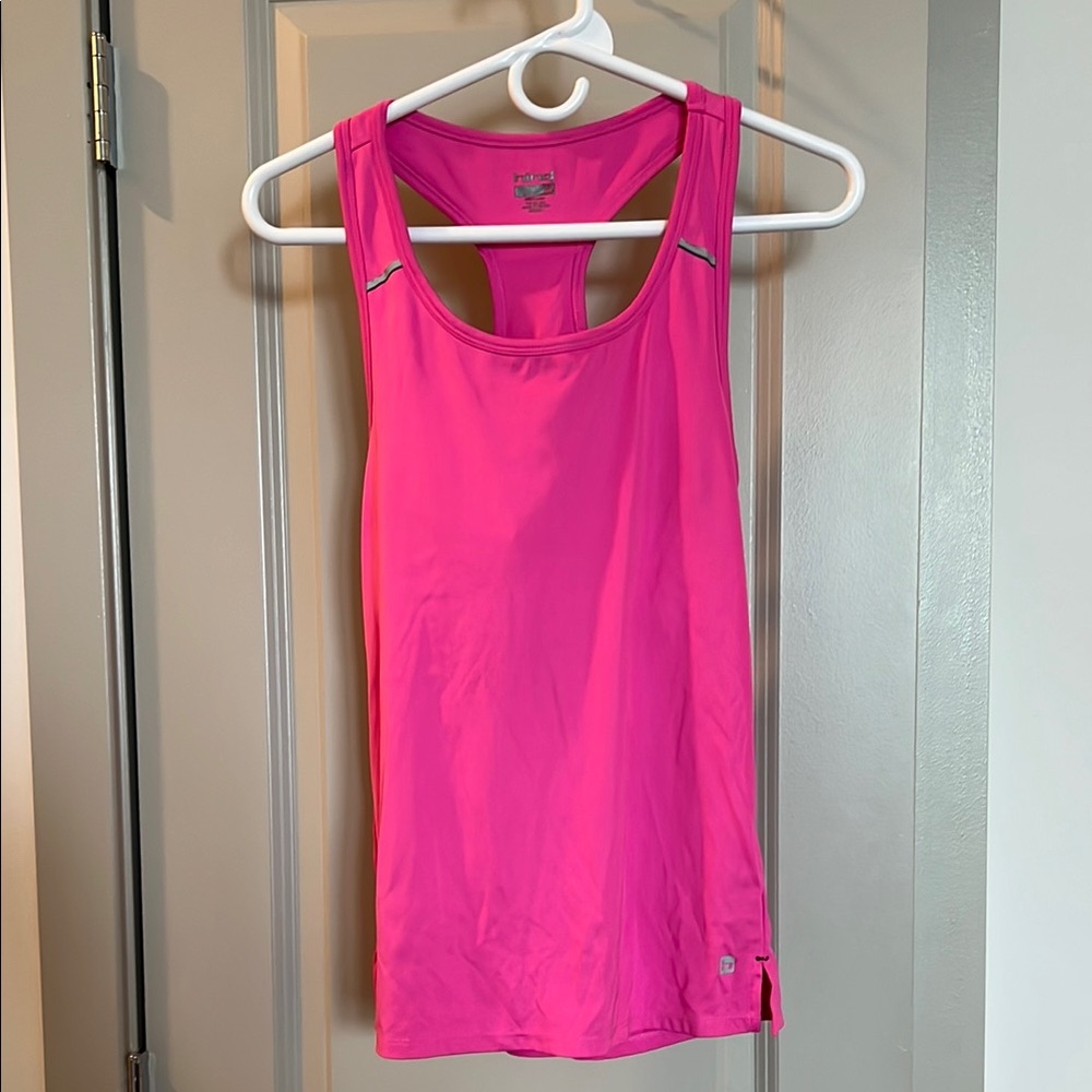 Hind Pink Fitted Sleeveless Tank Top